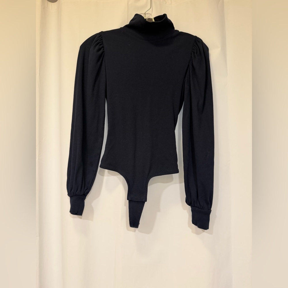 Madewell Navy Blue High Neck Bodysuit